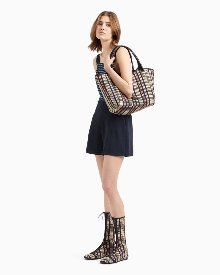 Armani Top de punto con motivo en tejido jacquard Rebajas online