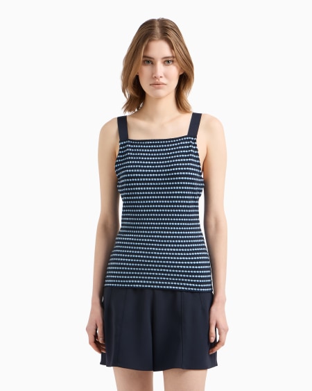 Armani Top de punto con motivo en tejido jacquard Rebajas online