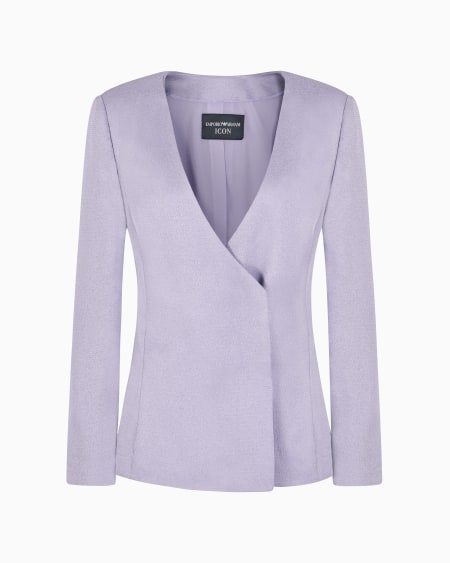 Armani Chaqueta con cuello de pico en tejido sablé Icon Envío gratis