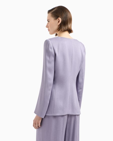 Armani Chaqueta con cuello de pico en tejido sablé Icon Envío gratis