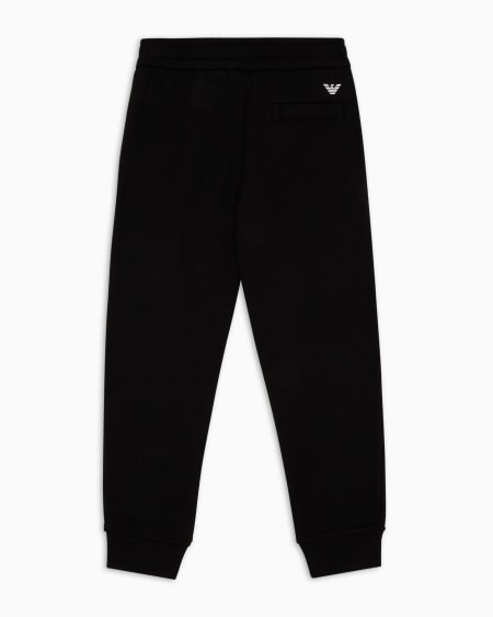Armani Pantalones de chándal de punto en mezcla de modal con logotipo Último día