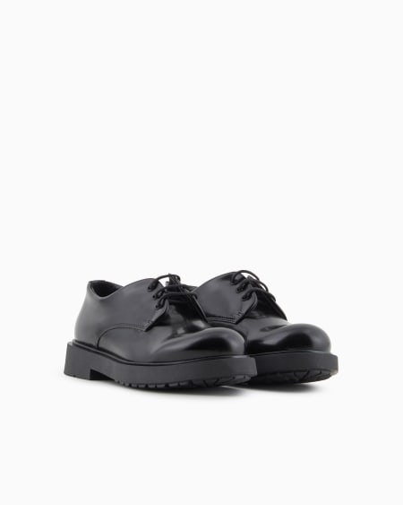 Armani Zapatos con cordones de material efecto desgastado Tienda de fábrica