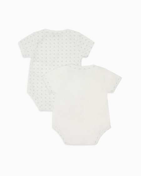 Armani Lot de 2 bodys en jersey avec logo et aigles optiques Oferta exclusiva