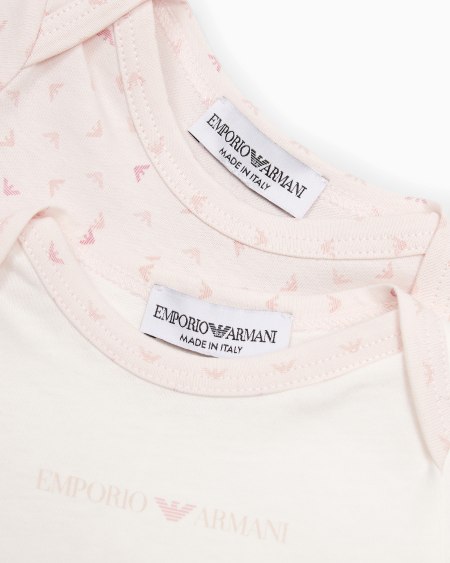 Armani Conjunto para regalo con dos bodis con motivo integral de águila con efecto óptico En línea
