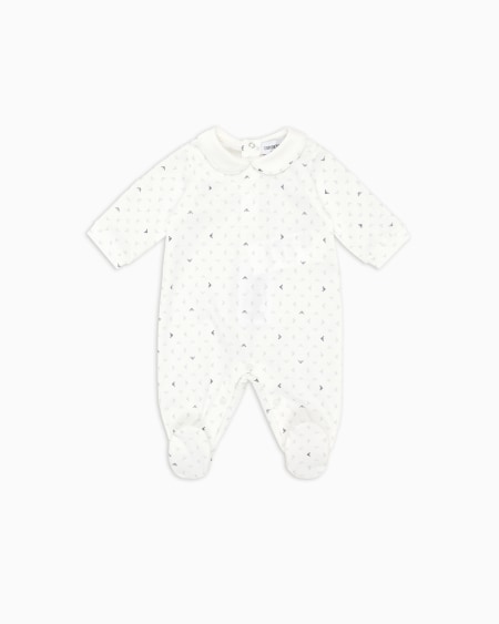 Armani Mono con cuello Claudine y motivo integral de águila con efecto óptico Rebajas