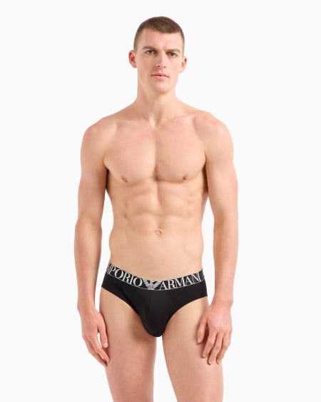 Armani Paquete de tres calzoncillos slip de algodón orgánico con banda con logotipo brillante ASV Los más vendidos