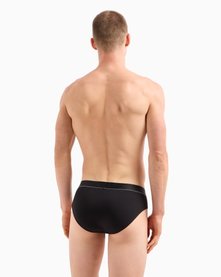 Armani Paquete de tres calzoncillos slip de algodón orgánico con banda con logotipo brillante ASV Los más vendidos