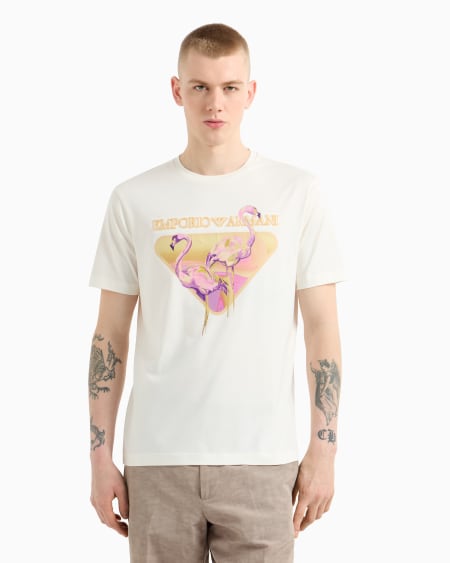 Armani Camiseta de punto con estampado Camargue Tienda