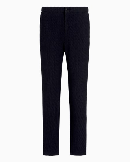 Armani Pantalones de punto elástico de mezcla de lana con efecto tridimensional Envío gratis