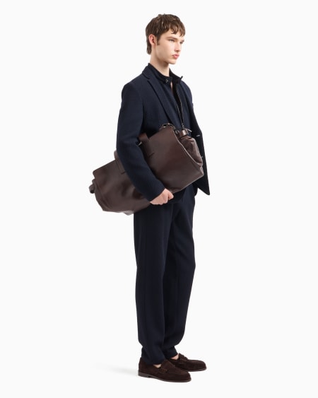 Armani Pantalones de punto elástico de mezcla de lana con efecto tridimensional Envío gratis