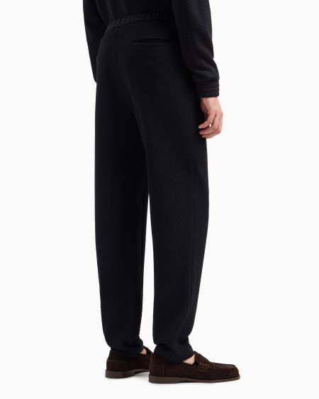 Armani Pantalones de punto elástico de mezcla de lana con efecto tridimensional Envío gratis