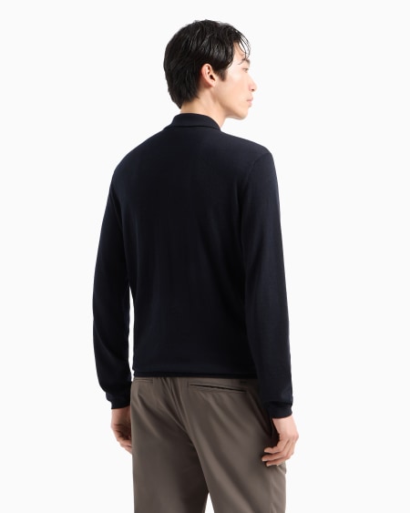 Armani Jersey con cuello polo en punto jersey de lana virgen Travel Essential Últimos 2 días