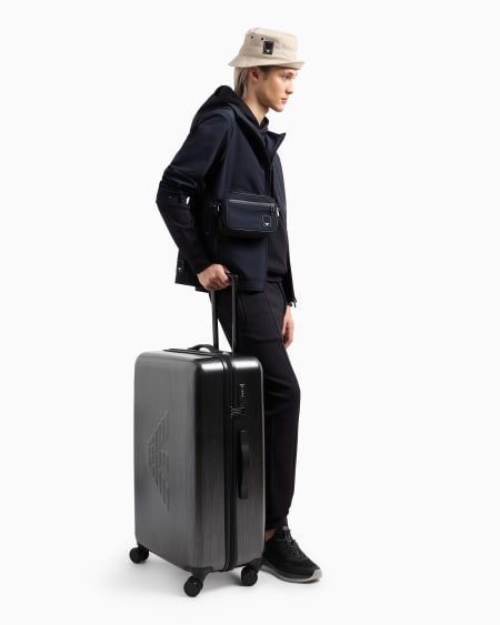 Armani Sudadera de punto gofre con capucha Travel Essential Precio de fábrica