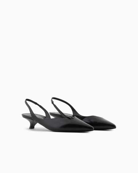 Armani Zapato de salón destalonado de piel cepillada En oferta