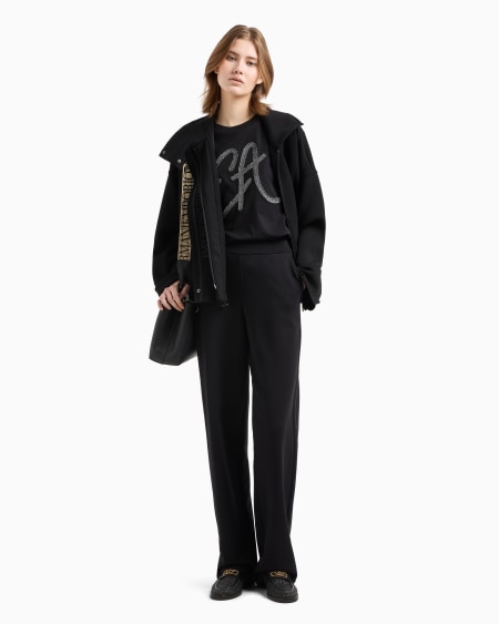 Armani Pantalones de felpa con cintura elástica Descuentos del mes