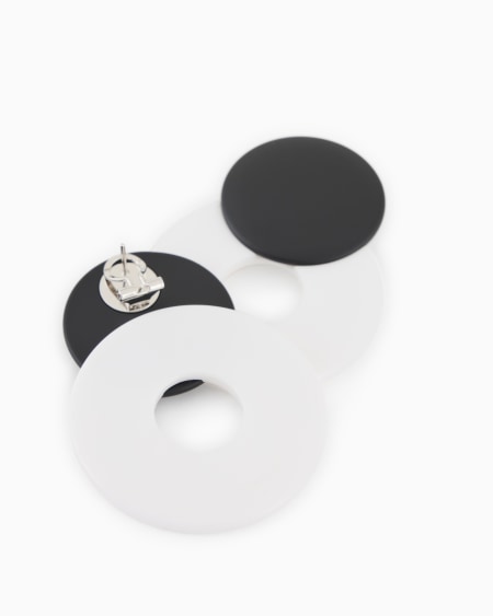 Armani Maxipendientes de doble aro bicolor Oferta exclusiva