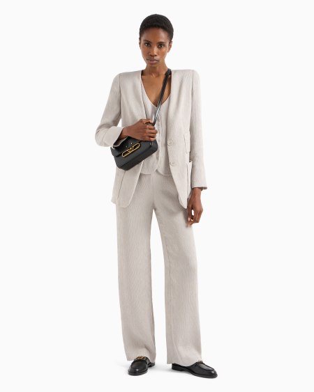 Armani Pantalones de cintura elástica de canneté fluido Ofertas de temporada