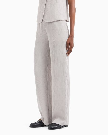 Armani Pantalones de cintura elástica de canneté fluido Ofertas de temporada