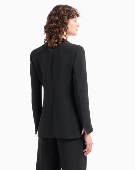 Armani Blazer de crepé de cady con cierre joya Ofertas especiales