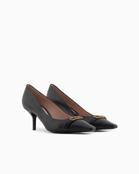 Armani Zapato de salón en napa con placa de águila Precio ultrabajo