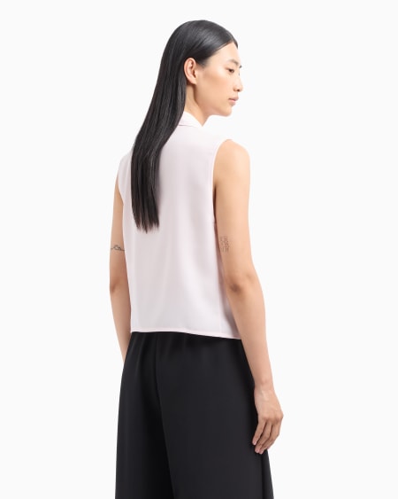 Armani Blusa sin mangas de crepé fluido 2025
