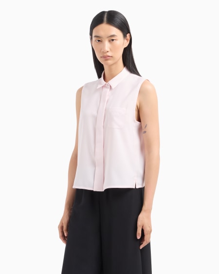Armani Blusa sin mangas de crepé fluido 2025