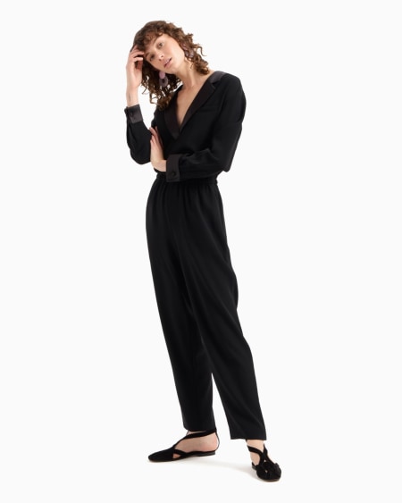 Armani Mono de cady técnico con solapas de raso Outlet