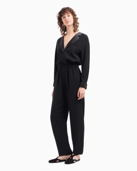 Armani Mono de cady técnico con solapas de raso Outlet