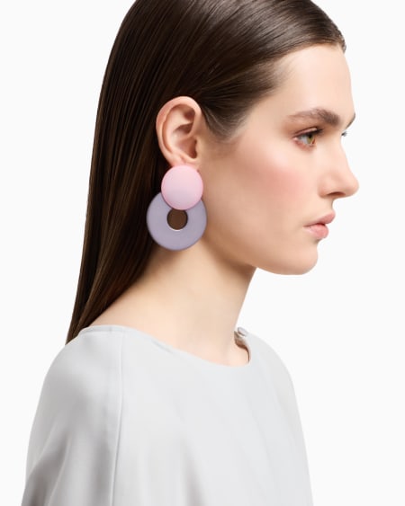 Armani Maxipendientes de doble aro bicolor Rebajas