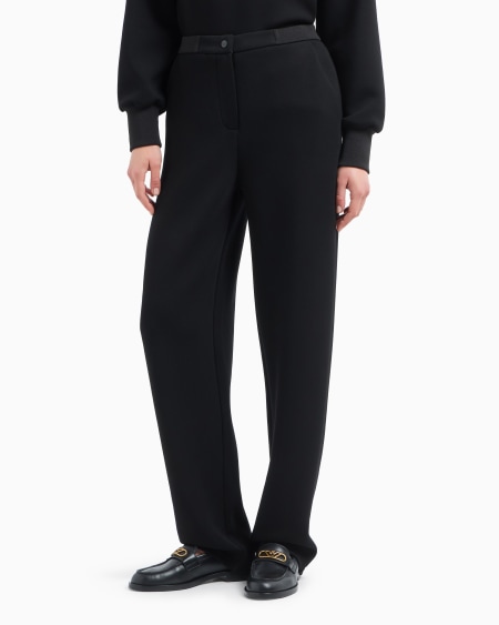 Armani Pantalones de neopreno con pernera ancha Venta caliente