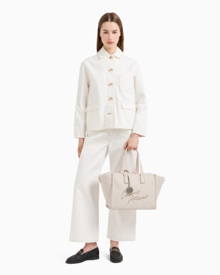 Armani Cazadora de dril de algodón Ventas relámpago