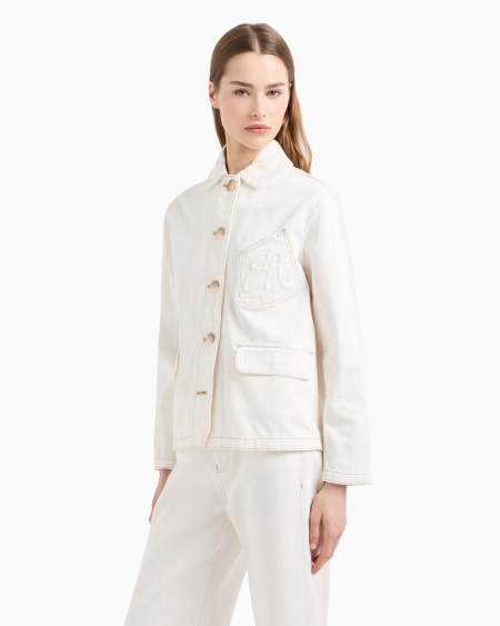 Armani Cazadora de dril de algodón Ventas relámpago