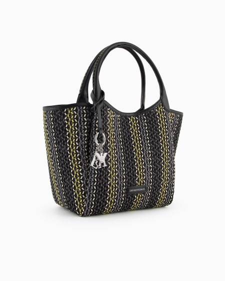 Armani Bolso shopper de esterilla trenzada multicolor Ofertas de temporada