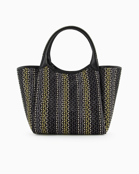 Armani Bolso shopper de esterilla trenzada multicolor Ofertas de temporada