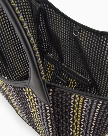 Armani Bolso shopper de esterilla trenzada multicolor Ofertas de temporada