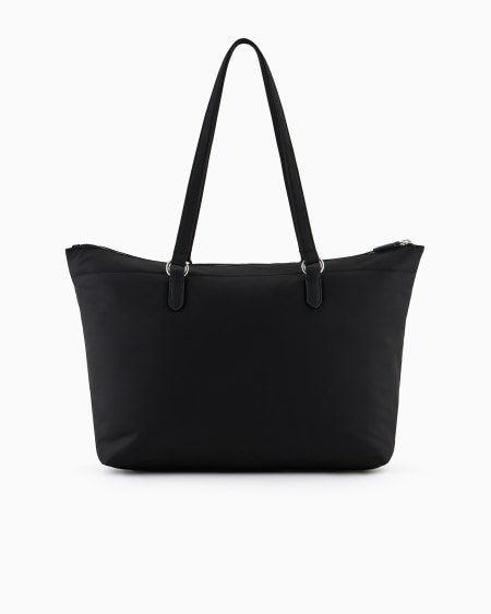Armani Bolso shopper en nailon reciclado con placa de águila ASV Ofertas especiales