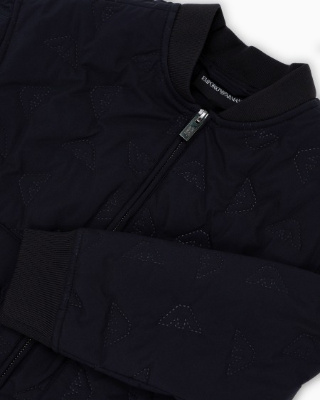 Armani Cazadora de nailon con microáguila integral efecto acolchado 2025