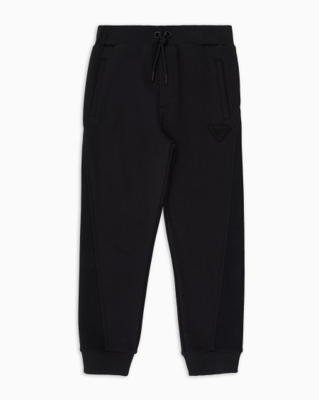 Armani Pantalones de chándal en punto piqué con logotipo bordado Outlet online