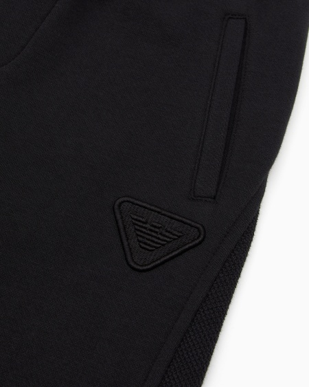 Armani Pantalones de chándal en punto piqué con logotipo bordado Outlet online