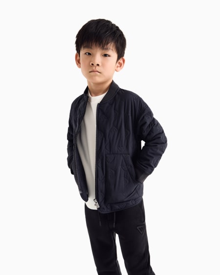 Armani Pantalones de chándal en punto piqué con logotipo bordado Outlet online