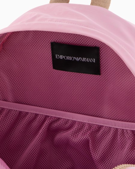 Armani Mochila de nailon con motivo integral de águila Ofertas