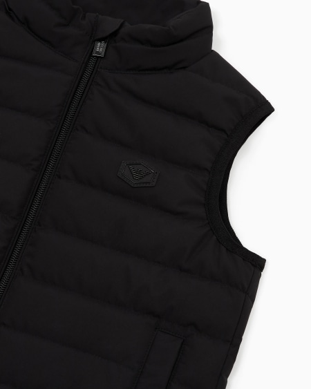 Armani Chaqueta de plumas sin mangas en nailon acolchado con pluma reciclada ASV Rebajas baratas