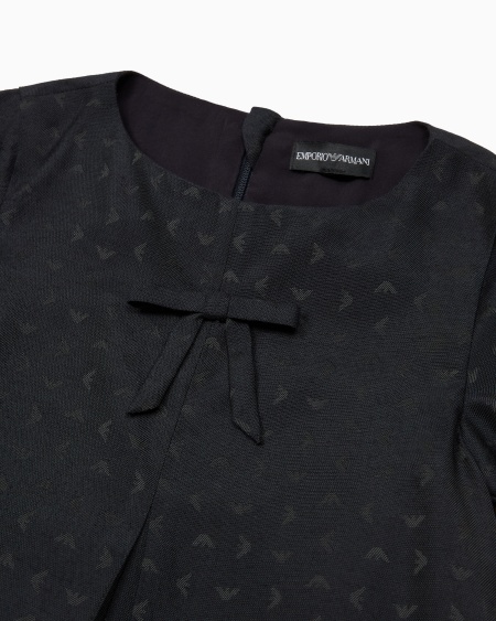 Armani Vestido con bordado integral de microáguilas Tienda