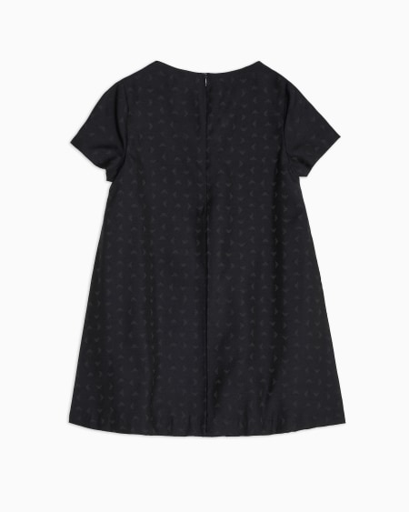 Armani Vestido con bordado integral de microáguilas Tienda