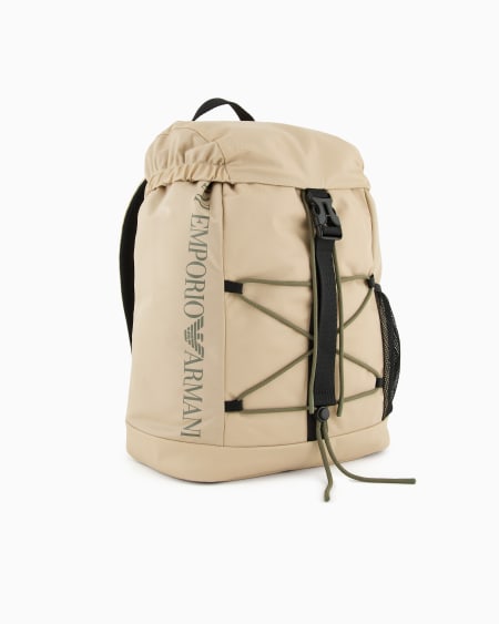 Armani Mochila de nailon con cincha y detalle de cuerda cruzada Liquidación