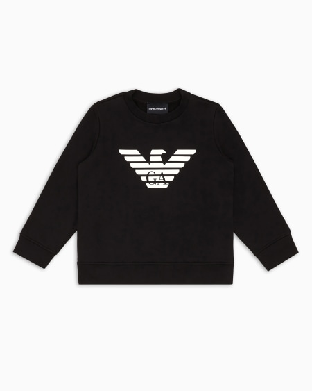 Armani Sudadera de punto de mezcla de modal con logotipo Mejor oferta