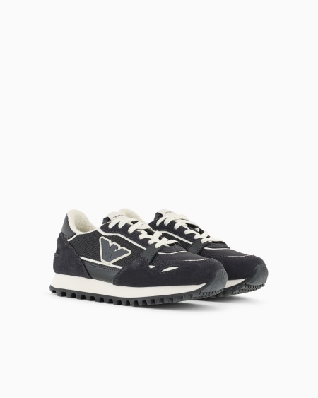 Armani Deportivas de malla con detalles de ante y parche de águila Envío gratis