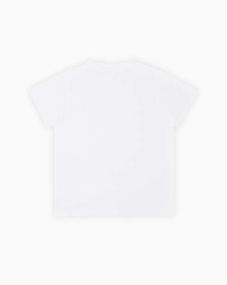 Armani Camiseta de punto de algodón pima con logotipo Últimos 2 días