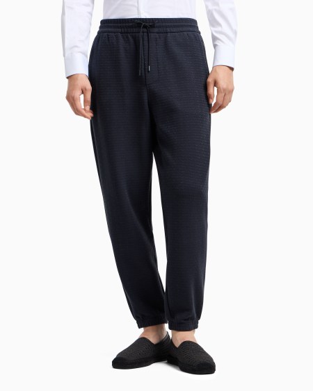 Armani Pantalones de chándal de punto de mezcla de lyocell con inscripción integral ASV Ahorra y exporta