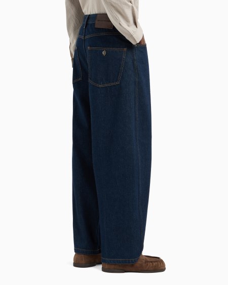 Armani Vaqueros J80 de corte twist de denim lavado Rebajas de fin de temporada